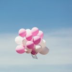 Pink and white balloons