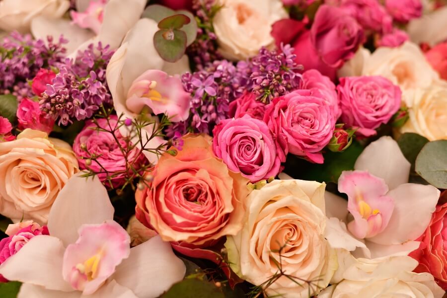 Floral arrangements part of planning ahead with a funeral for peace of mind.
